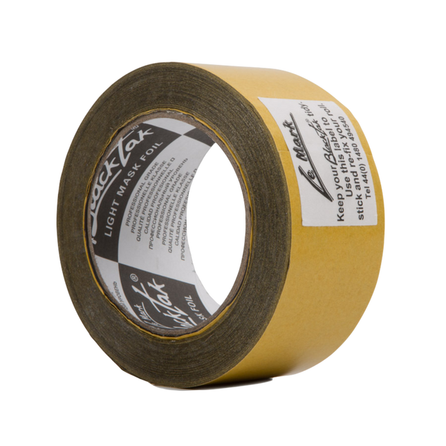 BlackTak (Black Wrap) Light Masking Foil Tape 50mm x 25M