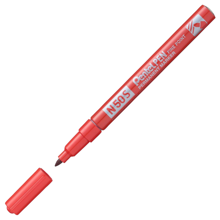 Pentel N50S-B Fine Tip Bullet Marker Pen - Red