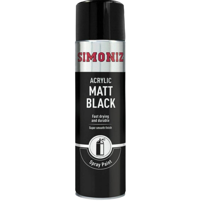 Simoniz Spray Paint - Matt Black (Aerosol) 500ml