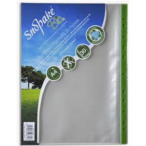 Snopake Bio Punched Pockets A4 Clear (Pack 25)