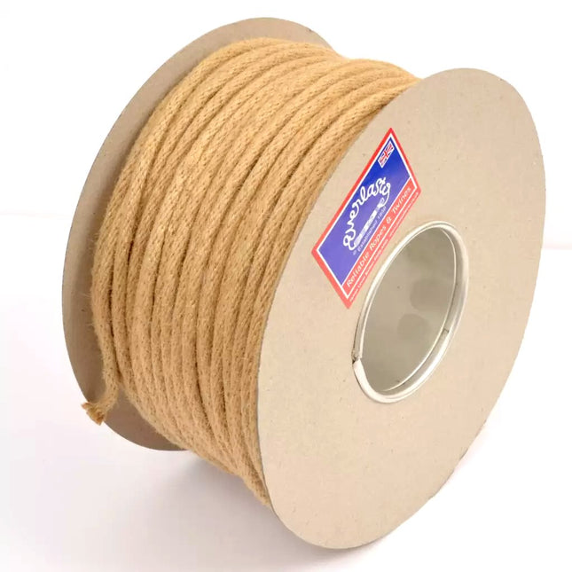 Sash Cord 100M Drum (Natural Plaited Jute No6 8.5mm)