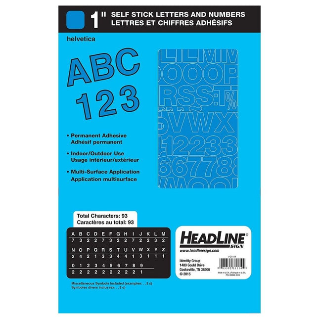 Stick on Letters & Numbers