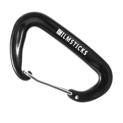 Wire Gate Carabiner in Black - Pack of 5